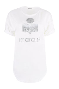 Koldi Logo print linen t-shirt